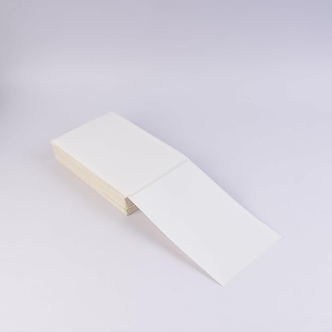 Direct Thermal Shipping Labels, 4ax6a Adhesive Stickers (250 Labels) (Fan-Fold)