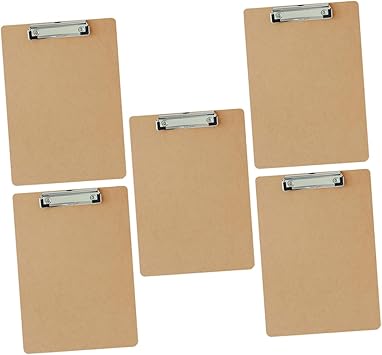 COHEALI 5pcs A4 Writing Clipboard Multi Function Office File Folder Clip Board Vertical Design for Conference and Home Office Use Paper File Clip