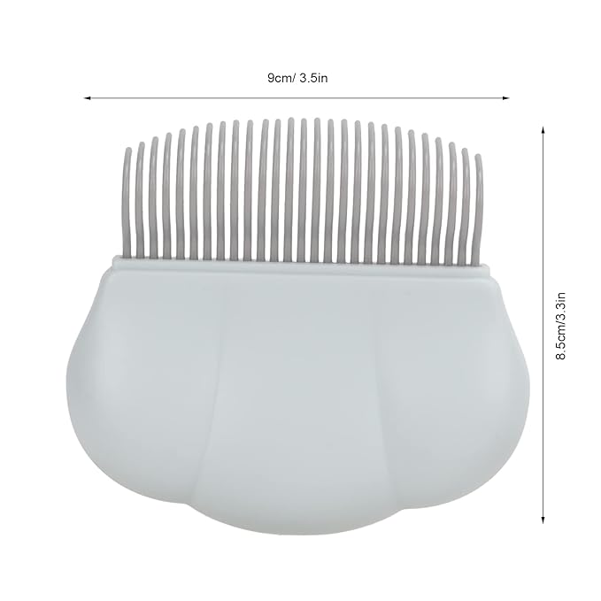 Cat Shell Comb, Remove Floating Hair Pet Short Long Hair Removal Massaging Shell Comb, Ergonomic Handle Cat Massage Shell Comb for Dogs Cats (Blue)