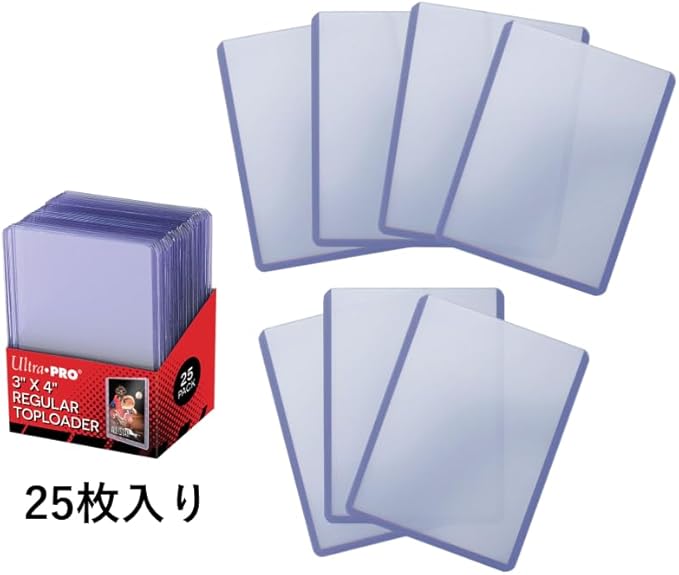 Ultra Pro 25 3 X 4 Top Loader Card Holder for Baseball, Football, Basketball, Hockey, Golf, Single Sports Cards Top Loads