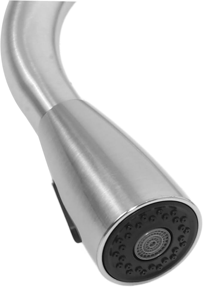 Stylish Single Hole Kitchen Faucet Pull Out Swivel Tap Mixer 304 Stainless Steel Easy to Clean Modern Brass Streamspray Mode for Twin Drainer Sinks