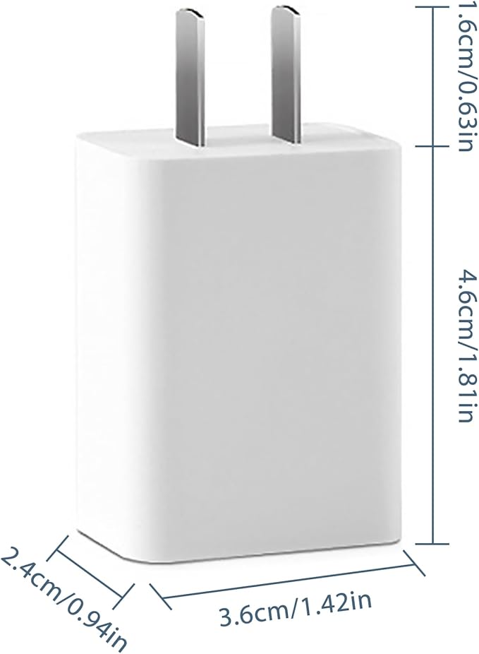 USB Wall Charger, 5V 2A Charger Power Adapter, Fast Charging USB Charger Block, Charging Plug Block Cube, USB Wall Plug for iPhone, iPad, Sumsung, Android, Kindle, Baby Bottle Warmer(White)