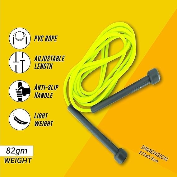 Skipping Rope for Men, Women & Children, Jump Rope for Exercise, for Workout & Weight Loss, Exercise Rope, Skipping Rope for Training, Sports Fitness Gym