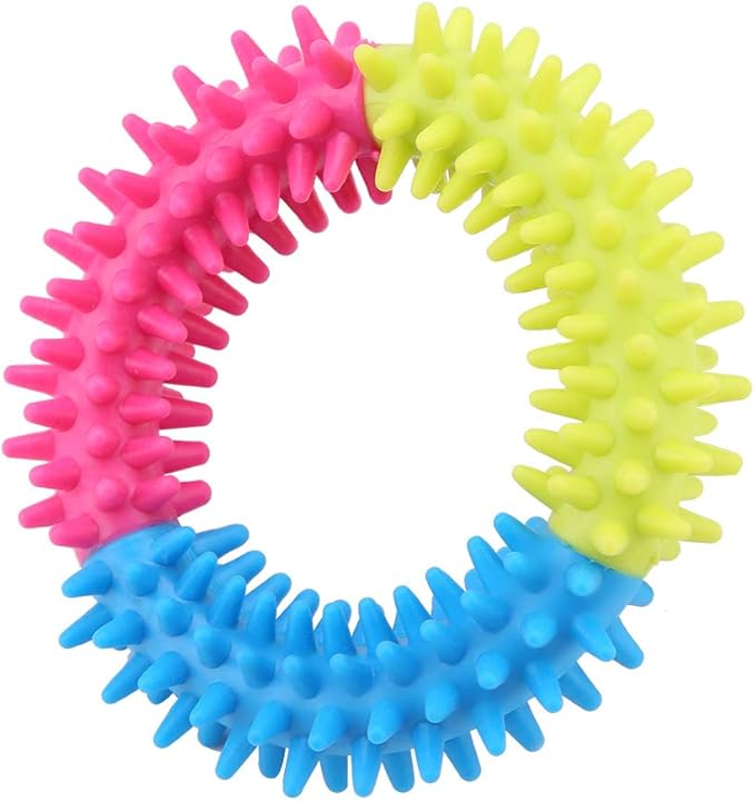 Dog Chew Toy Tricolor Aggressive Chewers Large 11 11 3cm Cute Shape Chew Toy Teeth Cleaning Toy for Pet Dog Puppy