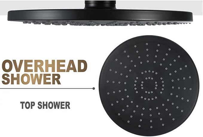 Handheld Shower Head 3 Spray Modes Adjustable Water Saving Shower Head Replacements Self-Cleaning Hand Shower with Easy-Cleaning Abs Plastic Nozzles,Black