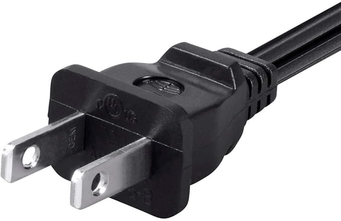 Monoprice AC Power Cord Cable - 3 Feet Without Polarized | 18AWG, 10A (NEMA 1-15P to IEC-320-C7) Black