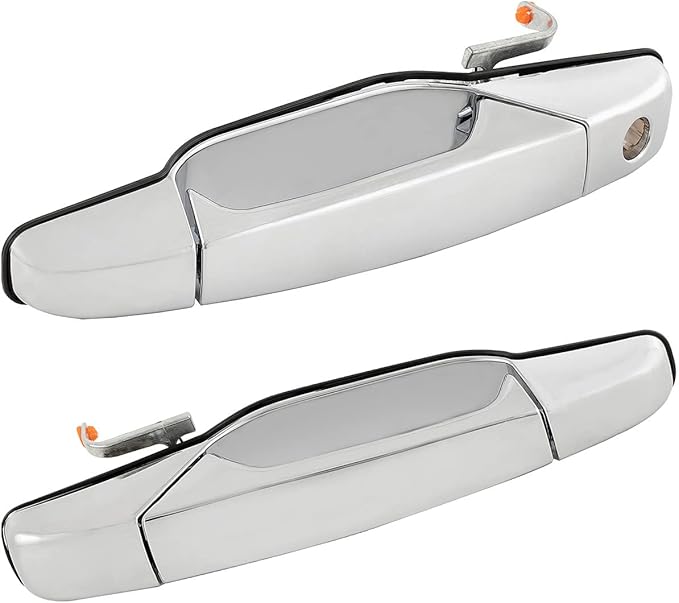 DEAL AUTO ELECTRIC PARTS New 2pcs Front Pair LeftRight Side Chrome Exterior Door Handles Compatible With 07-13 AvalancheSilveradoSierra New Body 07-14 SuburbanTahoeYukonXLEscaladeESVEXT