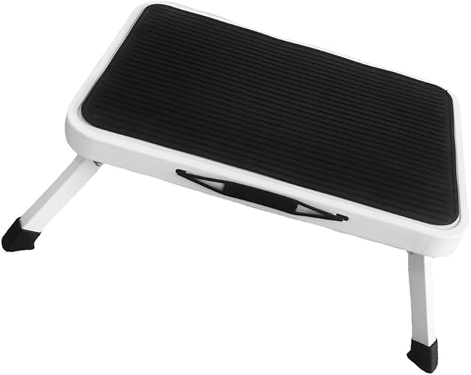 PRETYZOOM Step Stool Thick Platform Metal Folding Ladder Stool for Household Use Sturdy Stepping Stool for Adults