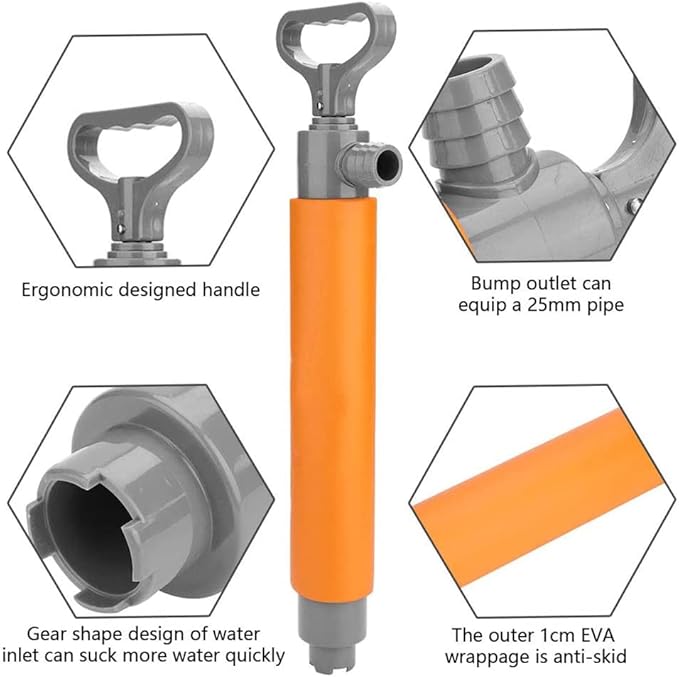 Kayak Bilge Pump Manual Water Pump Hand Pump Boat Hand Pump Bilge Pump for Kayaks Canoes and Boats Kayak Accessories