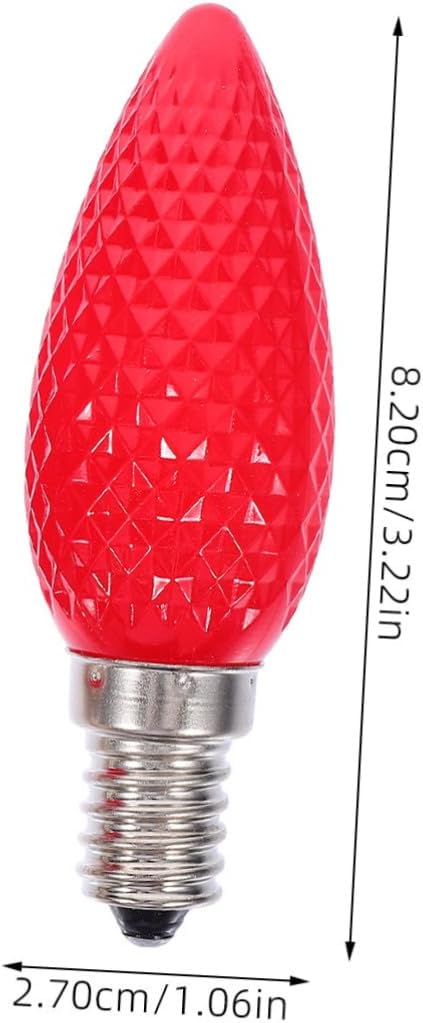 ARTIBETTER 2Pcs Base LED Candle Light Bulbs Decorative Warm Lights for Indoor and Outdoor Holiday Lighting Energy Efficient Full Brightness Design Eye Catching Pattern
