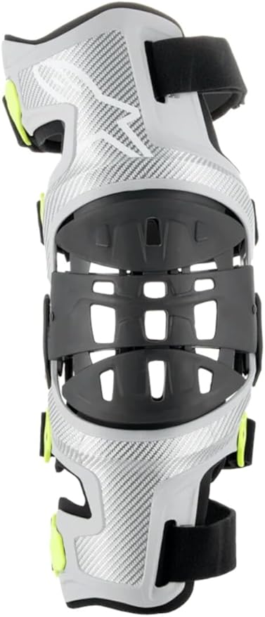 Alpinestars 6501319-195-L Bionic 7 Knee Set SilverYellow Lg