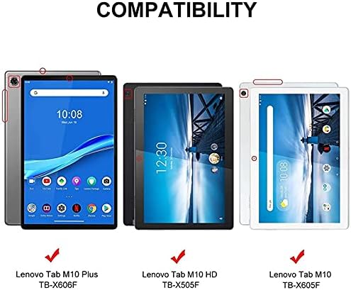 New Pu Leather Tablet Case Compatible with Lenovo Tab M10 HD 2nd Gen TB-X306X X306F M10 Plus FHD X606F X505X Cover (Color : Black, Size : M10 Plus 10.3 X606)