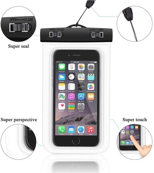 Waterproof Case Underwater Bag Compatible with TCL 30 XL/40 XL/50 XL//50 Pro/50 XL NXTPAPER, Floating Cover Touch Screen IPX8 Pouch Clear