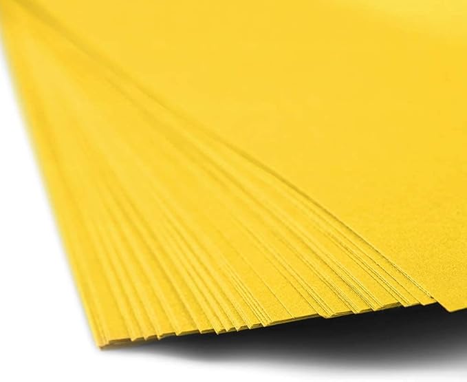 JAM PAPER Colored 24lb Paper - 90 gsm - 8.5 x 11 - Yellow Recycled - 50 SheetsPack