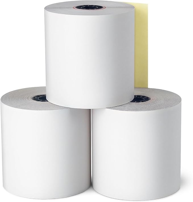 Staples 268243 Carbonless Paper Rolls 3-Inch x 85-Ft 10Pack (18223-CC)
