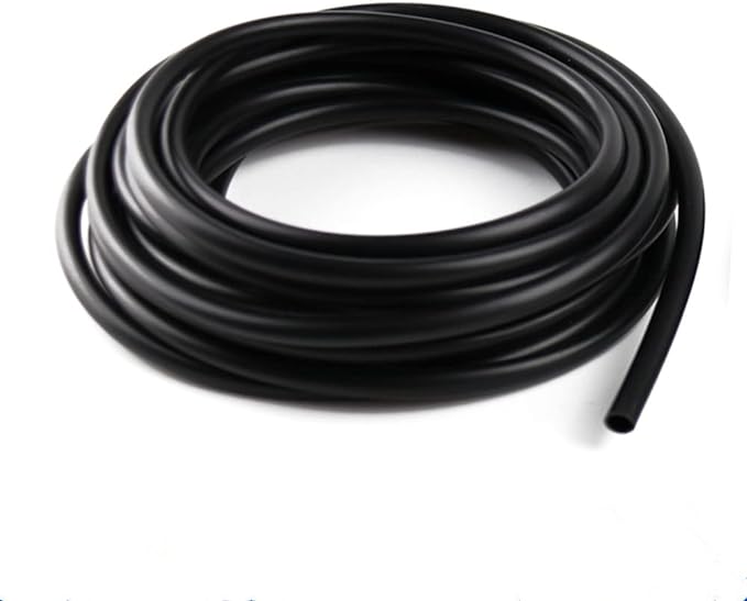 Universal High Performance Silicone Vacuum Tubing Hose 3mm, ID 18" Rubber Tubing Hose 10 FT (3 Meter) per roll, Black