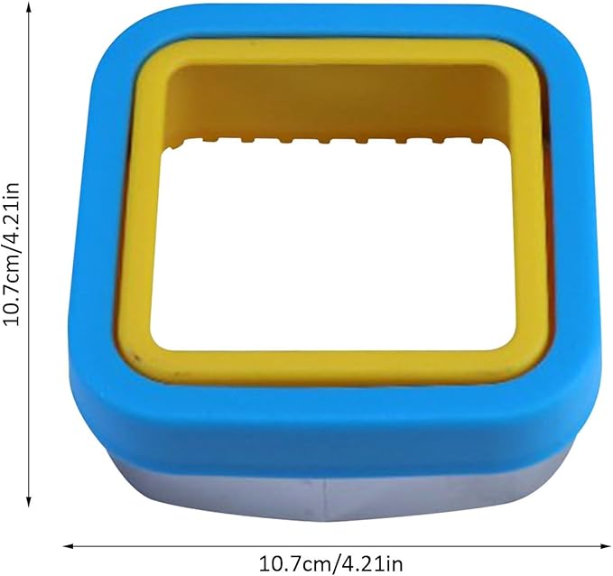 Stainless Steel Cutter Cake Flower Shaped Baking Tool Birthday Cookie (Blue, 10.7x10.7x4cm)