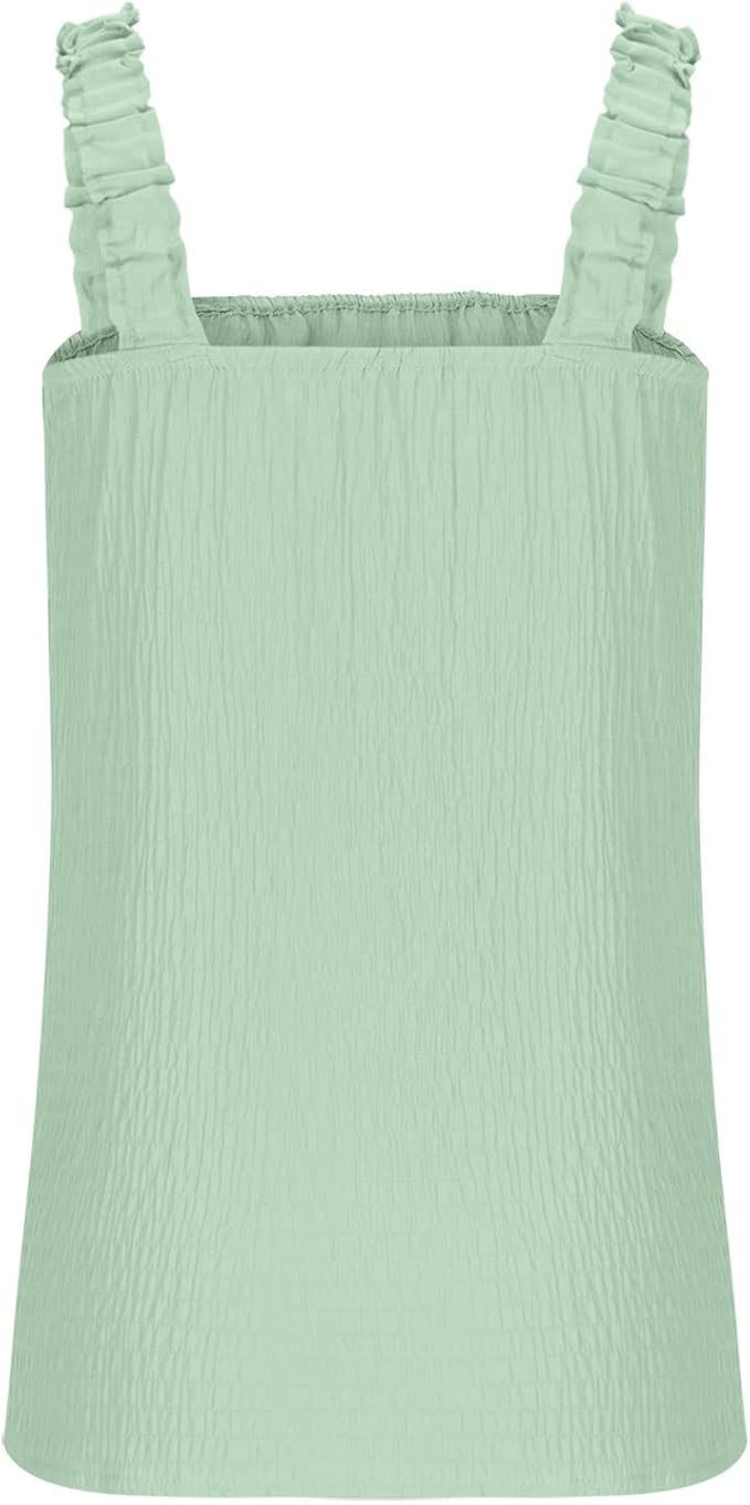 Tank Tops for Women Summer Fashion 2024 Blouses Sleeveless T Shirts Loose Casual Trendy Boho Tee Shirt
