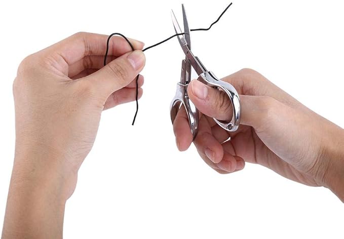 Mini Multipurpose Folding Keychain Fishing Scissors Stainless Steel Blister card package Climbing Hiking Use(silver)