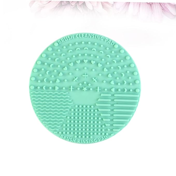 Round Makeup Brush Cleaner Pad Silicone Makeup Brush Scrubber Easy to Pads