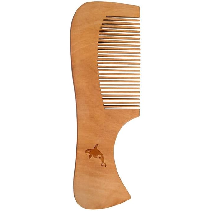 'Orca Whale Jumping' Wooden Comb (HA00053527)