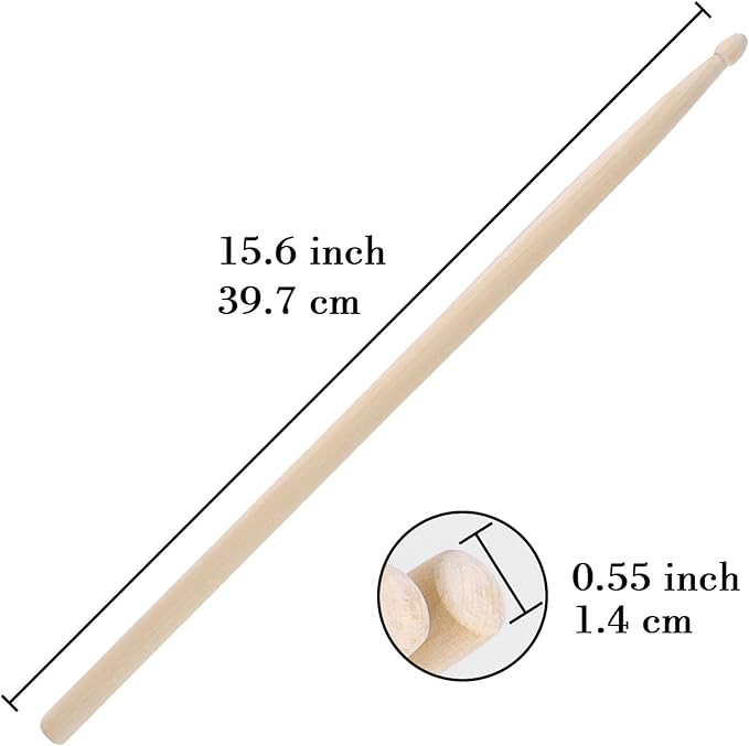 OIETON 7A Maple Wood Drumsticks, 2 Pairs