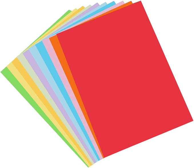 Color A4 Paper, 100 Pcs A4 DIY Craft Origami Paper for Coloured Printer Paper, DIY Arts, Crafts, Paper Cutting(10 Colors)