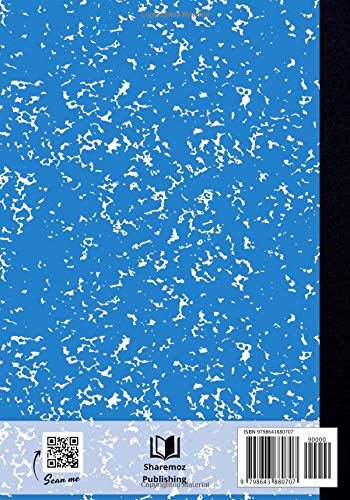 Primary Composition Notebook, Half Ruled, Azure (Dodger Blue) Cover, 200 pages: Lined Paper, Grade 2 Workbook Perfect for writing practice, Great way to teach kids to draw and write