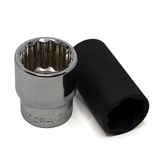 2 units of 12 inch 12 points of 0.906 in compatible with BMW models, splined plug with 0.748 in rotating nut plug, damaged nut lock extractor, rusty,