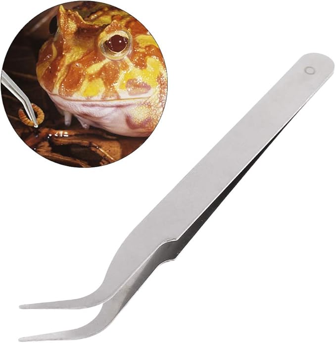 Feeding Tweezers with Long Handle for Pet Bird Stainless Feeder Tweezer
