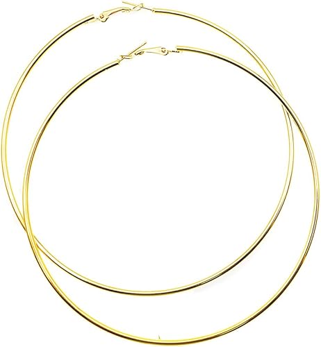Hypoallergenic Extra Large Basketball Hoop Earrings for Women Men - Big Thin Hoop Earrings