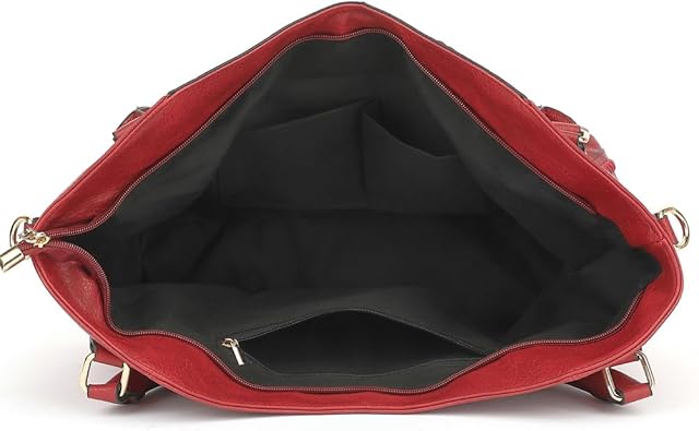 Womens Vintage Tote Bags Large Top Handle Satchel Handbags Vegan Leather Crossbody Bag with Tassel Shoulder Purse
