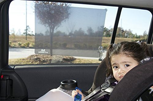 BZ Solutions Original 4-Pack Car Window Sun Shades Bundle-Universal Fit All Vehicles-Easy and Effective Way to Block Sun Glare, Harmful Heat, and UV Rays from Children or Pets-Black Static Cling Film