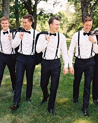 AWAYTR Men's Pre Tied Bow Ties for Wedding Party Fancy Plain Adjustable Bowties Necktie