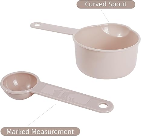 11PCS Measuring Spoons and Measuring Cups Set, Stackable Cups and Spoons, Nesting Cups Spoons for Cooking Baking Supplies, Kitchen Gadgets Essentials Tools
