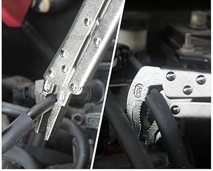 Xiao Dao Pro Extened Locking Vise Grip Pliers Set 12" Straight Jaws and 80 Degree Jaws Needle Nose Pliers Set, Quick Release Design,