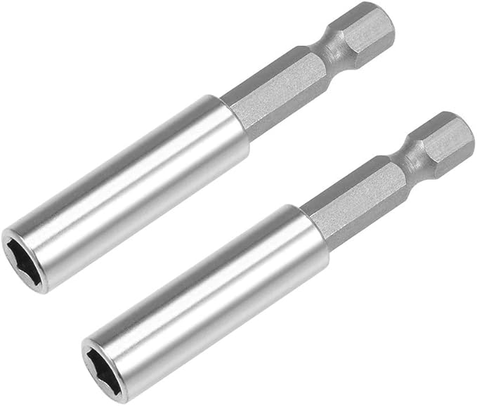 uxcell 2 Pcs 14 Inch Hex Shank by 2.36 Inch Magnetic Bit Holder Extension, Quick Release Screwdriver Drill Bit Power Tool