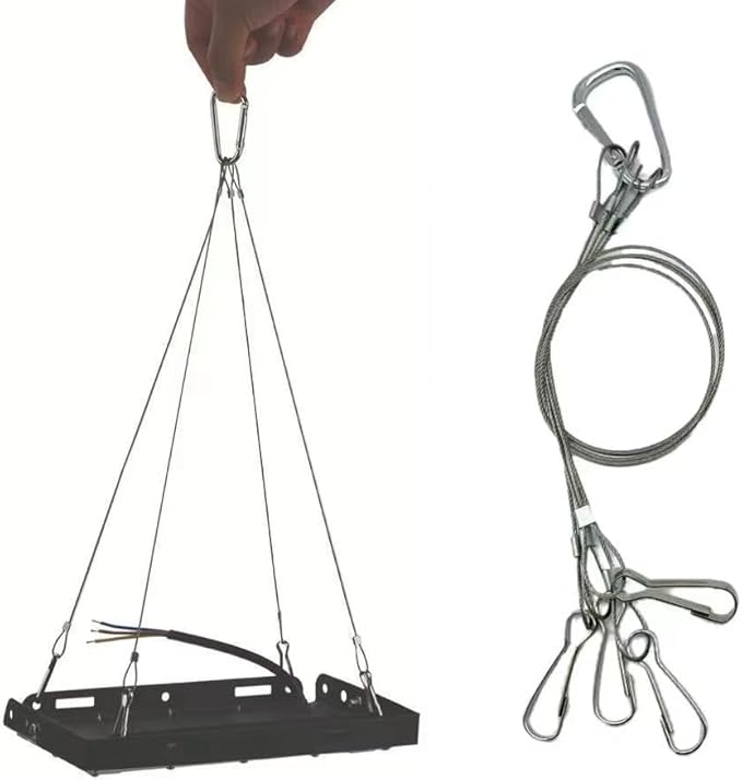 2 Pack, 12 Inch Hanging Chains with Hooks for Grow Lights Chain Adjustable, Hanging Chain with 3 Hooks Flower Pot Chain Replacement Plant Hangers for Bird Feeders