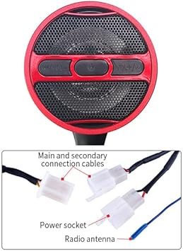 Motorcycle Speakers Waterproof for ATV, Scooter Bike, 40W 12 Volt Vehicle