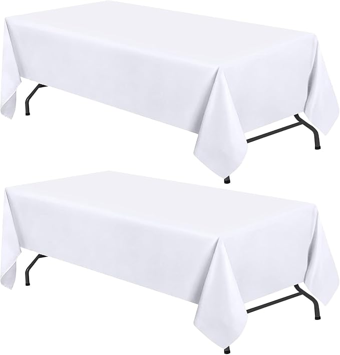 60 x 102 inch rectangular tablecloth, 6-foot tablecloth, washable polyester