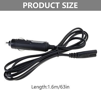 1.6M 12V 24V Plastic Material Electric Lunch Boxes Power Cord Electric Heated Lunch Boxes Power Cord Adapter for Car Use