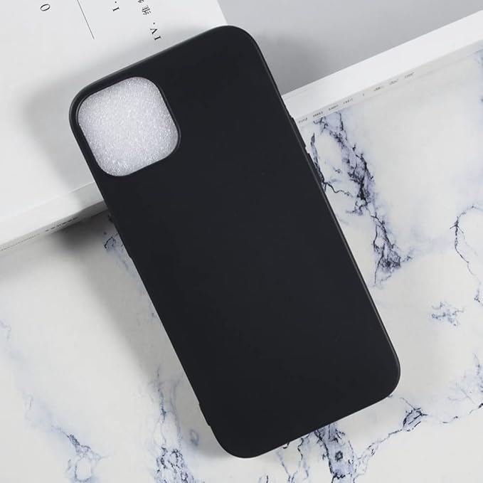 for iPhone 14 Case, Soft TPU Back Cover Shockproof Silicone Bumper Anti-Fingerprints Full-Body Protective Case Cover for iPhone 14 (6.10 Inch) (Black)