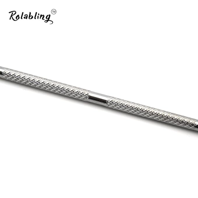 Nail Cuticle Pusher and Spoon Cleaner Professional Stainless Steel Double Ended Cuticle Remover Nail Cutter Manicure Pedicure Nail Care Tool (size-1)