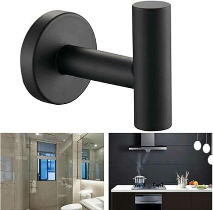 ESRW Wall Mounted Bathroom Stainless Steel Matte Towel Hook Robe Hanger Holder Generic Wall Hooks Towel Hooks Bathroom Towel Rack Towel Hooks for bathrooms Towel Holder for Bathroom Wall Wall ha