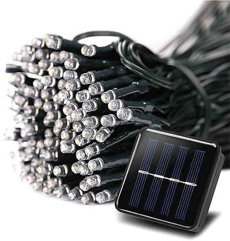 100 LED Solar Power Fairy Light String Lamp Party Xmas Garden Outdoor Cool White