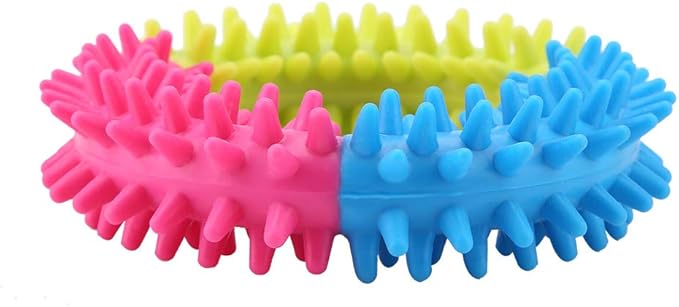 Dog Chew Toy Tricolor Aggressive Chewers Large 11 11 3cm Cute Shape Chew Toy Teeth Cleaning Toy for Pet Dog Puppy