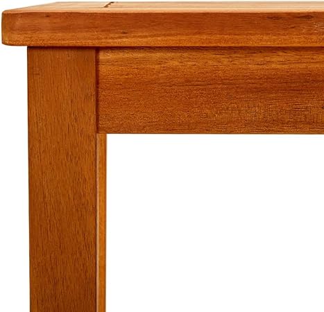 vidaXL Coffee Table Outdoor Side Table - Solid Acacia Wood, Weather Resistant, for Front PorchDeck, 35.4" x 19.7" x 14.2"