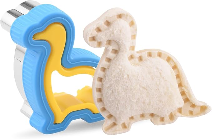 Dinasour Sandwich Cutter for Kids, Uncrustable Sandwich Maker for Bento Box, Large Bread Cutter of DIY Mould
