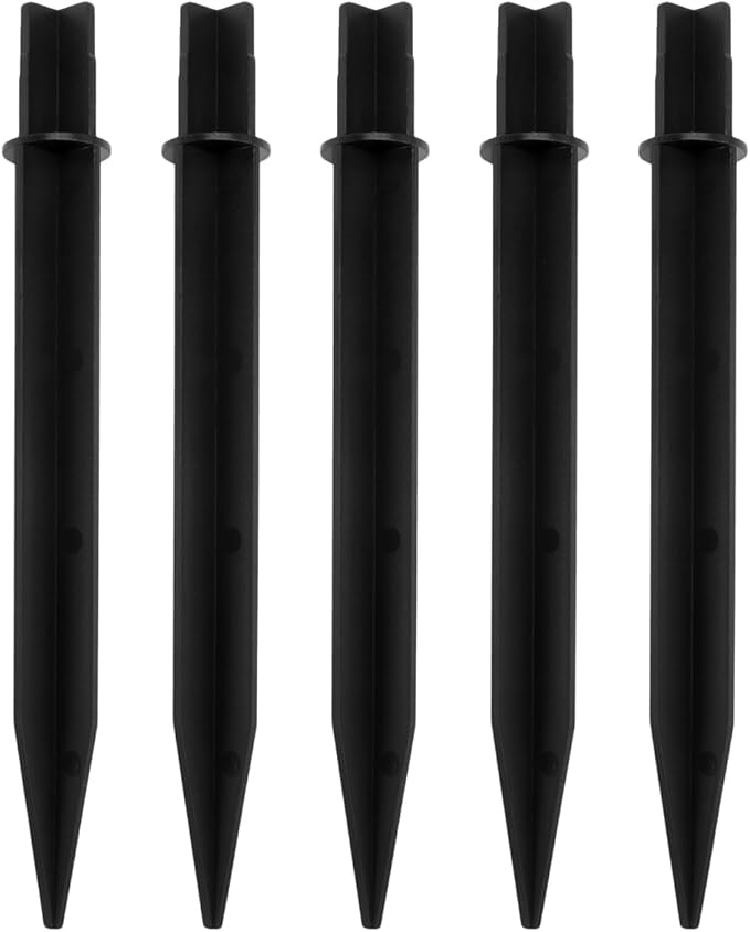 5Pcs Reinforced Ground Spikes, Replacement Stakes for Solar Lights, Plastic Stakes for Pathway Garden Yard Lights Outdoor Lawn 0.78" x 8"