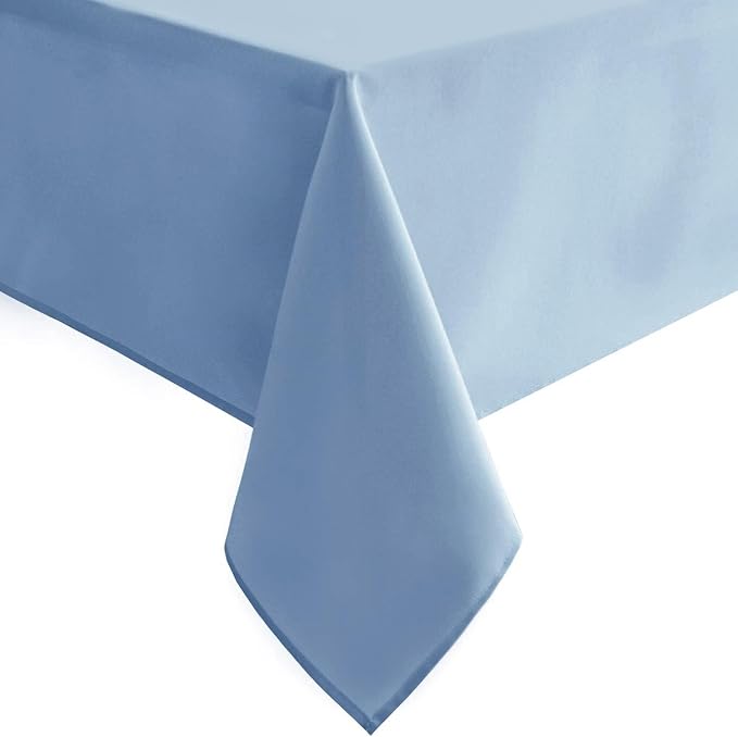 Hiasan Dusty Blue Tablecloth for Square Tables - Waterproof and Spillproof Washable Fabric Small Table Cloth for Dining Room Kitchen Party, 40 x 40 Inch